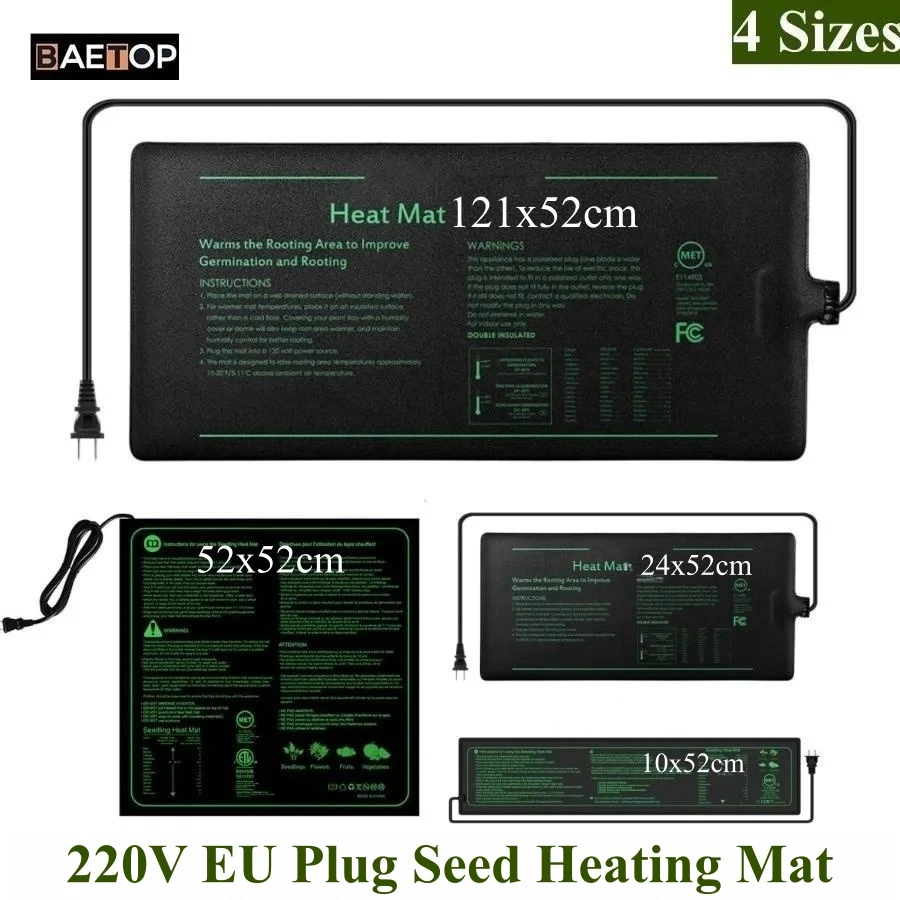 4 Sizes 220V EU Plug Seedling  - огляд і ціна Seedling Heat Pad