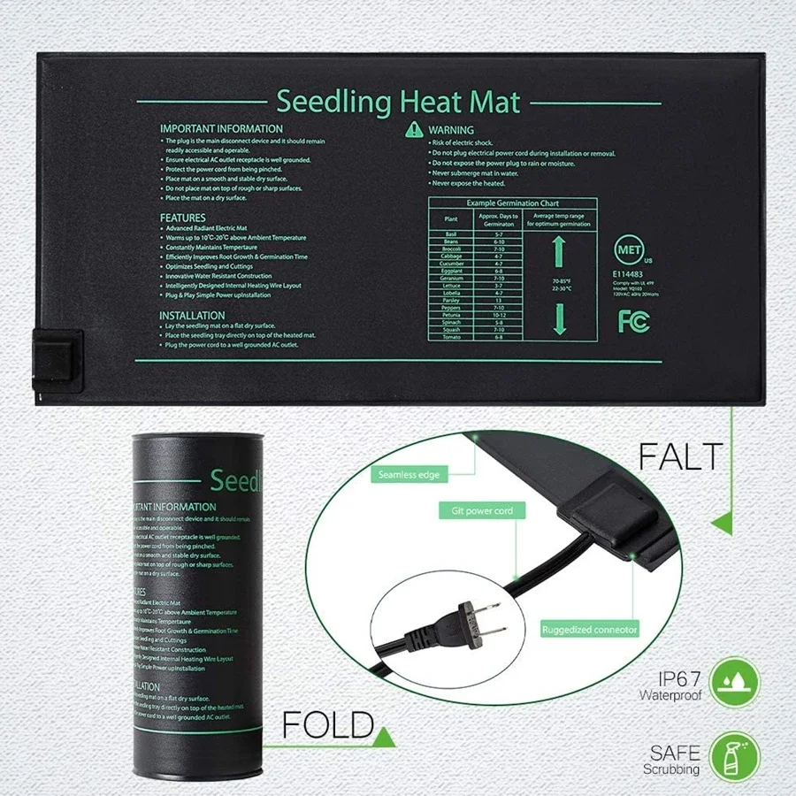 4 Sizes 220V EU Plug Seedling  - огляд і ціна Seedling Heat Pad