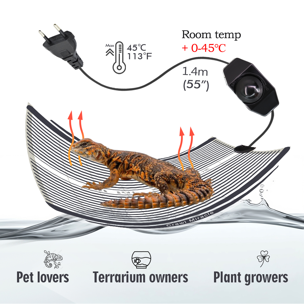 5W 15W 25W 35W Graphene Reptil - огляд і ціна Seedling Heat Pad