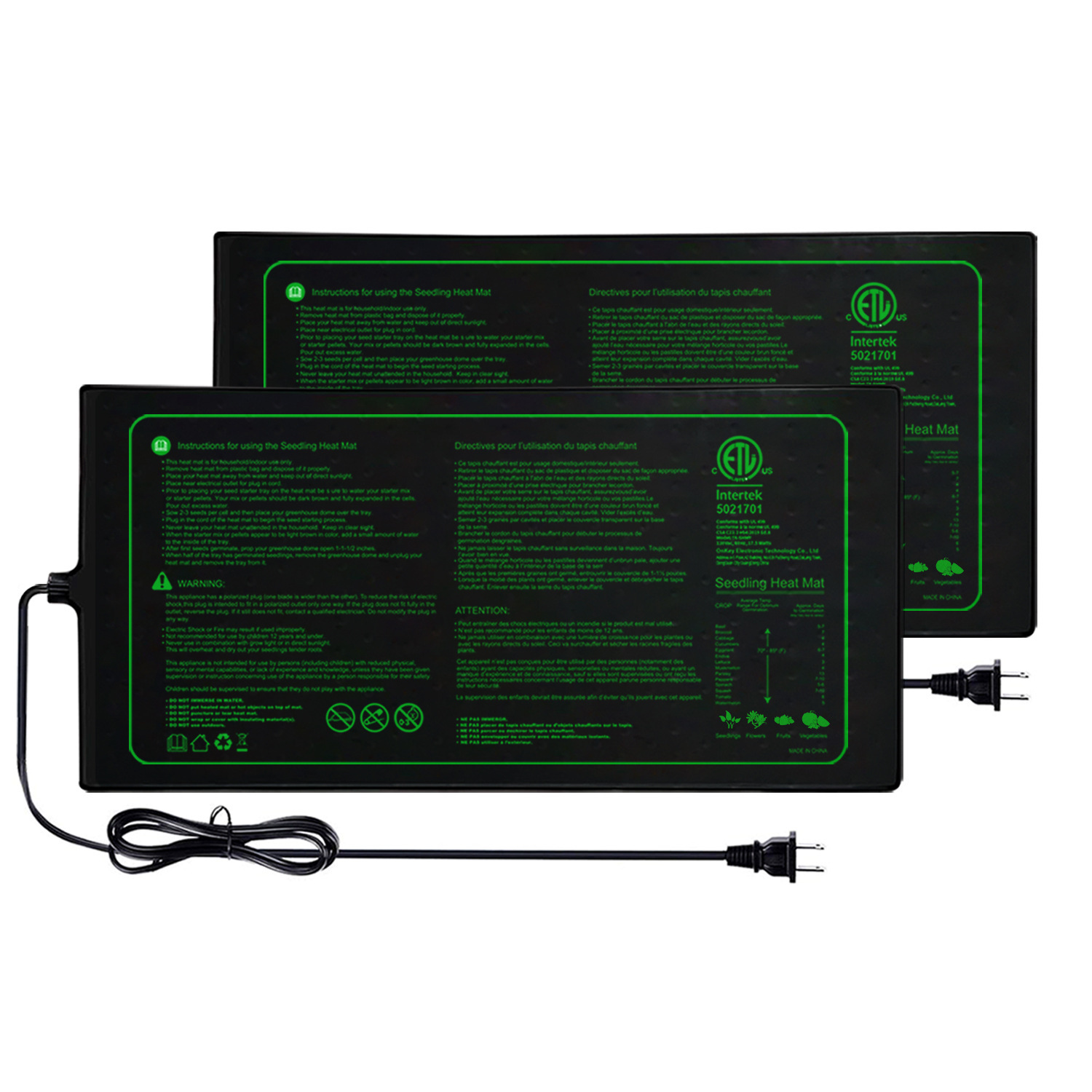 Two-pack 20x10Inch Seedling He - огляд і ціна Seedling Heat Pad