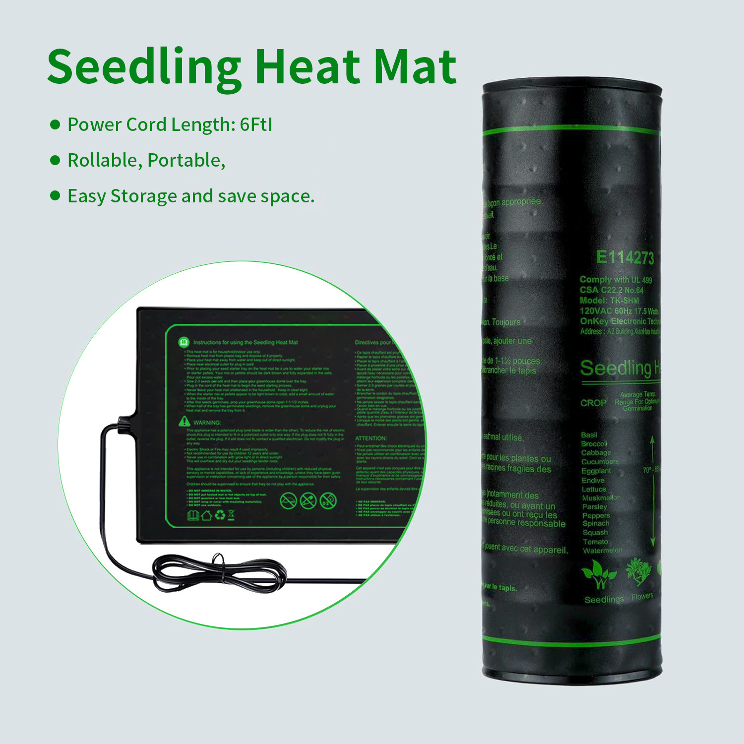 Two-pack 20x10Inch Seedling He - огляд і ціна Seedling Heat Pad